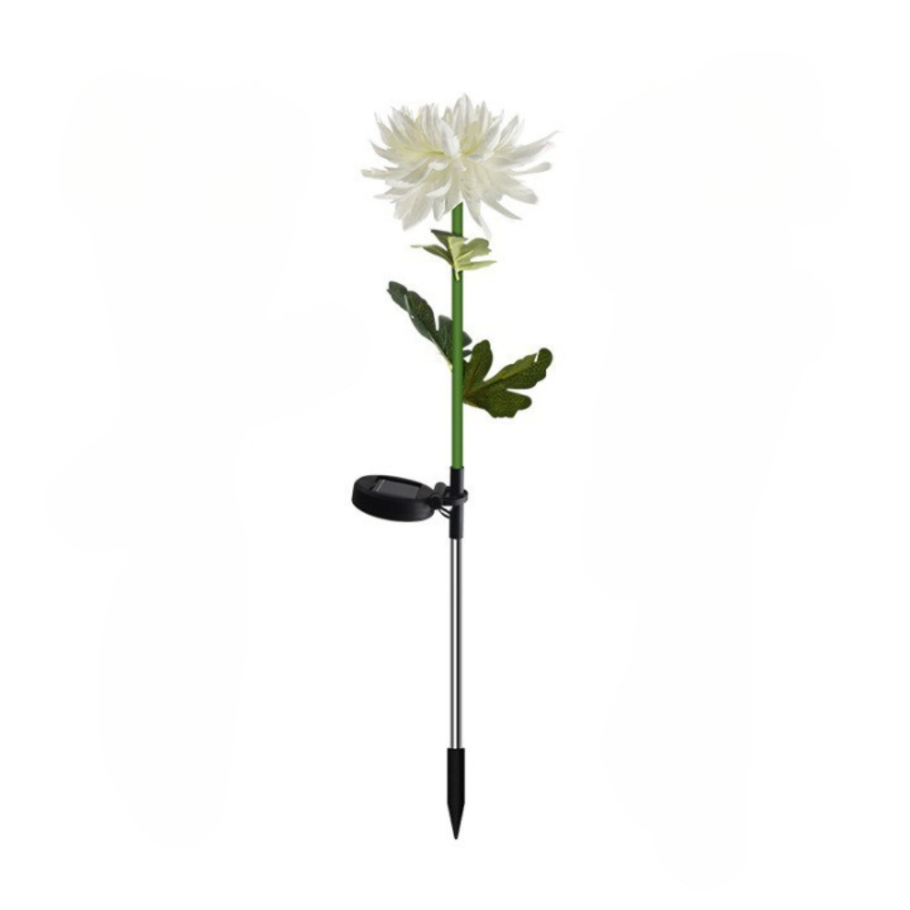 Lampa Solara Floare, Fixare in Sol, pentru Gradina, 400mAh, IP65