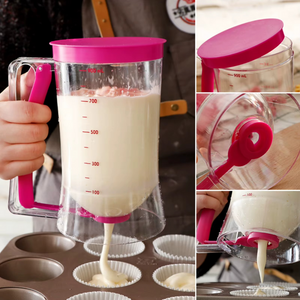 Dispenser Aluat, pentru Prajituri, 900ml, Maner cu Arc, din Plastic