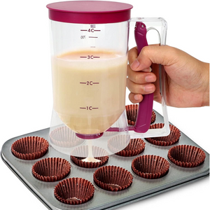 Dispenser Aluat, pentru Prajituri, 900ml, Maner cu Arc, din Plastic
