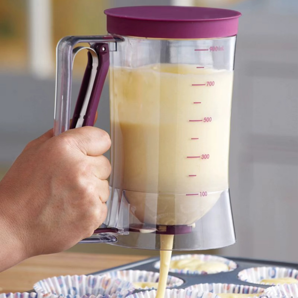 Dispenser Aluat, pentru Prajituri, 900ml, Maner cu Arc, din Plastic