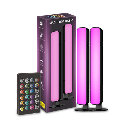 Lampa de Birou RGB, 14 LED, 10W, Putere 5V, Telecomanda Control, Cablu USB, 25.5x4x3.5cm