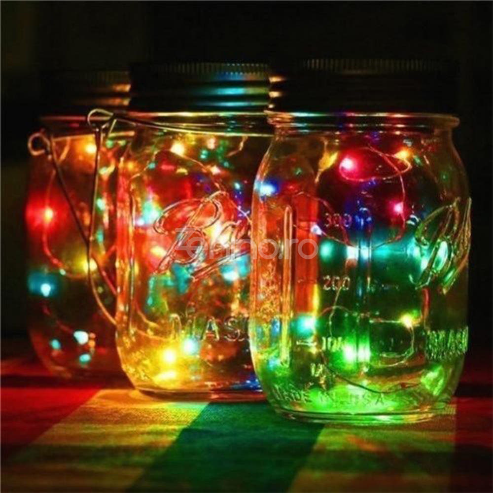 Instalatie de Craciun, Liniara, Becuri LED, Multicolor, 8 Jocuri de Lumini, Fir Transparent, 220V, Controler