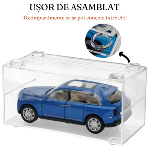 Raft Organizator, cu 8 Compartimente, Usor de Asamblat, din Acril, 18.7x16.8x4cm, Transparent