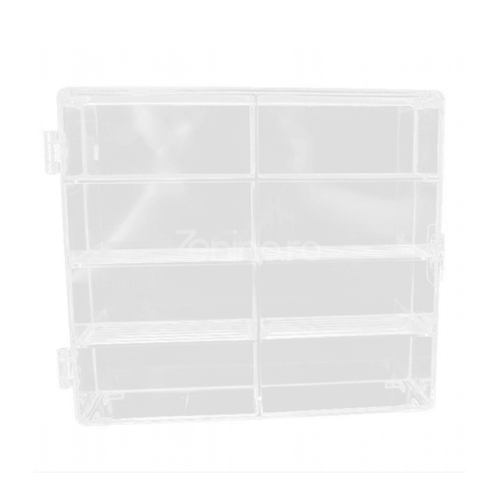 Raft Organizator, cu 8 Compartimente, Usor de Asamblat, din Acril, 18.7x16.8x4cm, Transparent