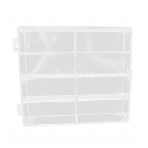 Raft Organizator, cu 8 Compartimente, Usor de Asamblat, din Acril, 18.7x16.8x4cm, Transparent