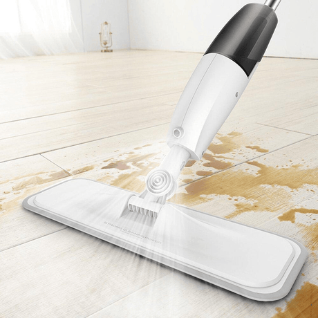 Mop Plat cu Pulverizator, Rezervor 350 ml, Multiple Suprafete, Curatare Eficienta, Rezerva din Microfibra