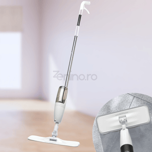 Mop Plat cu Pulverizator, Rezervor 350 ml, Multiple Suprafete, Curatare Eficienta, Rezerva din Microfibra