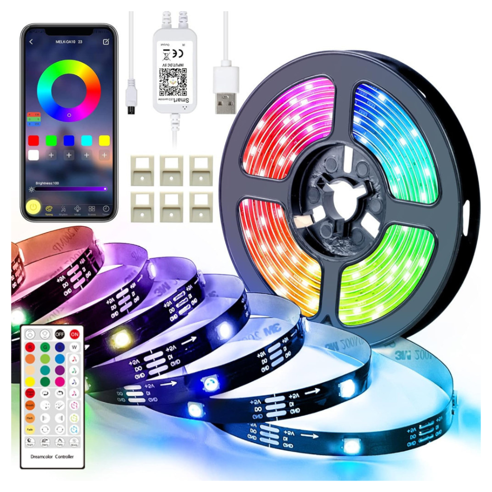 Banda Led Smart RGB, Control prin Aplicatie, Sincronizare Muzica, Interconectabila, cu Telecomanda