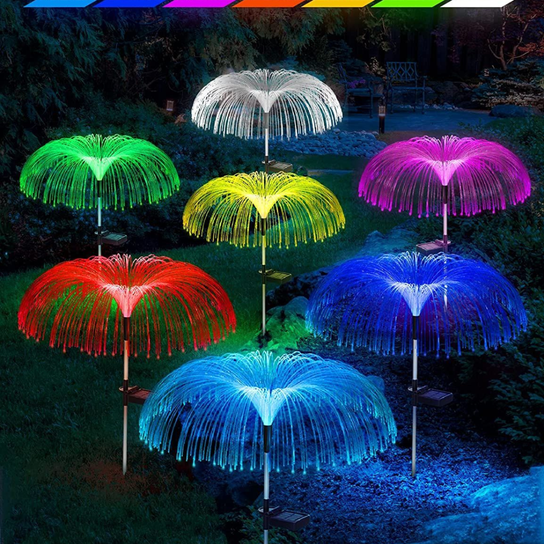 Solar Lamp Medusa, 8-hour autonomy, RGB, Resistant, IP65, Ground fixing, 600mAh, Multicolor, 80 cm