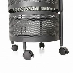 Storage Cart, 5-Tier Rotating, Metal, with Wheels, 90.5cm