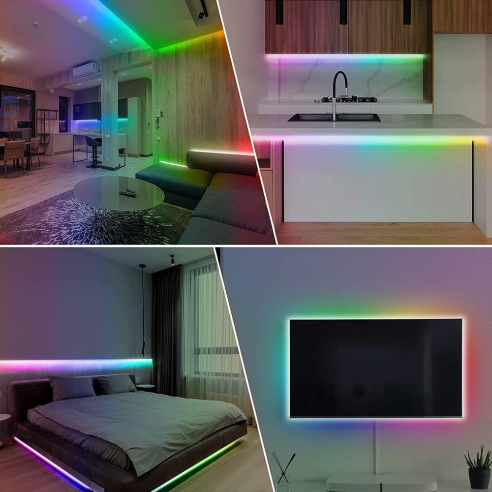 Banda Led Smart RGB, Control prin Aplicatie, Sincronizare Muzica, Interconectabila, cu Telecomanda