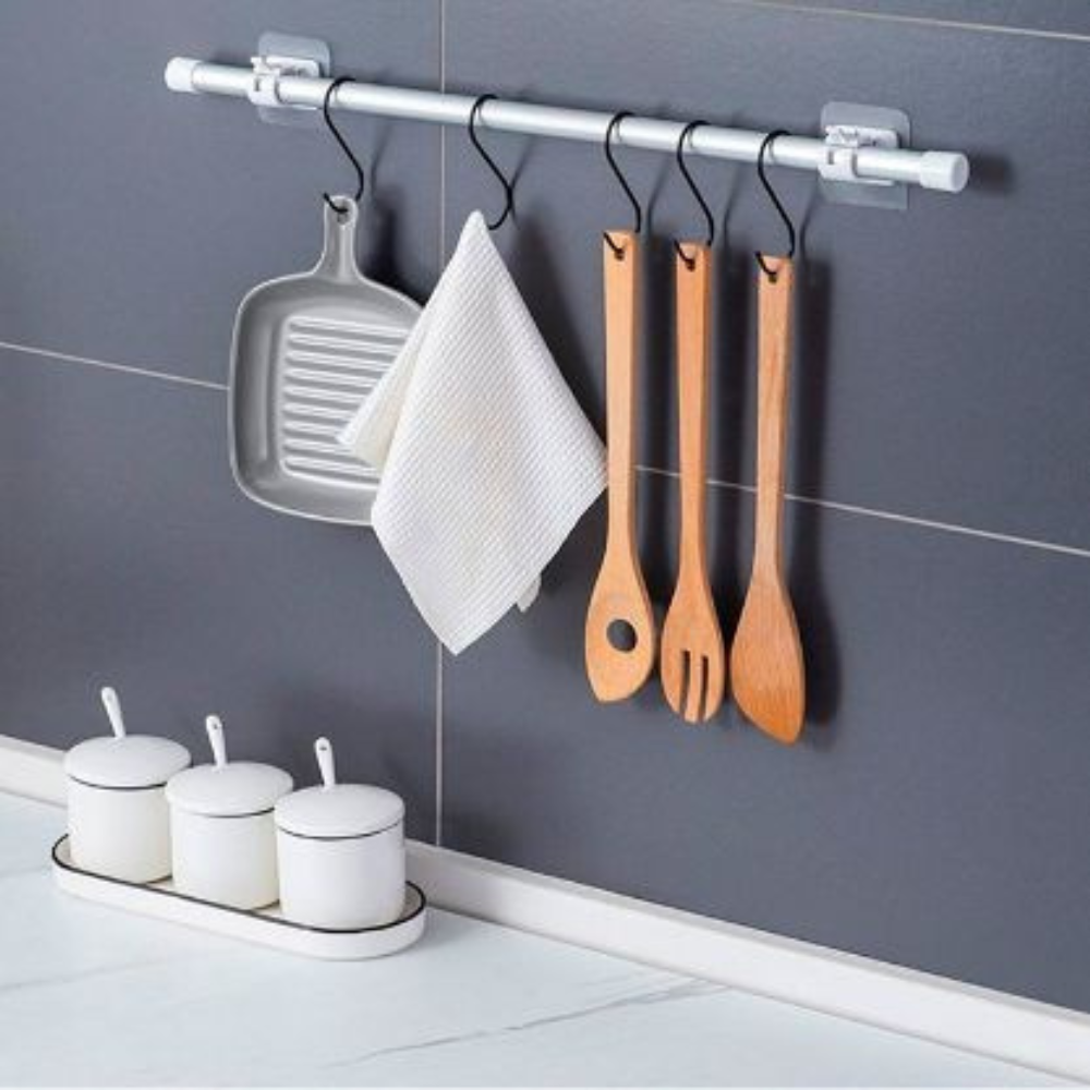 Комплект лепящи куки, водоустойчиви, прозрачни, макс. 5 кг, 6 см
