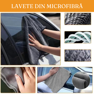 Car Cleaning Accessory Set, Microfiber Cloths, Tire Brush, Detailing Brush, Sponge, Interior/Exterior