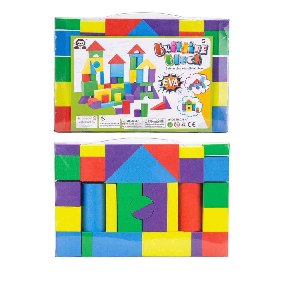 Set Blocuri Constructie din Spuma, pentru Copii, 29 Piese, Lavabile, Sigure, Multicolor