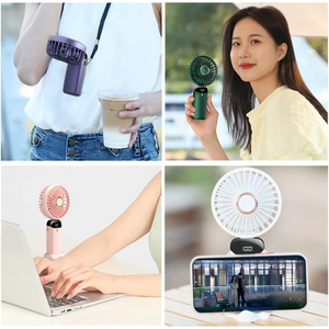 Мини преносим вентилатор, 5 скорости, 12 часа работа, сгъваем модел, USB зареждане