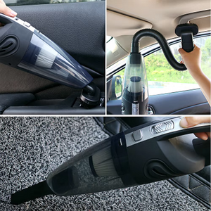 Portable Car Vacuum Cleaner, 120W, Hepa Filter, 2500mAh, Accessories Included, Black