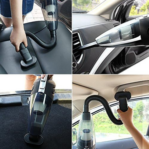 Portable Car Vacuum Cleaner, 120W, Hepa Filter, 2500mAh, Accessories Included, Black