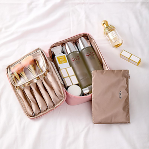 Geanta Organizare Cosmetice 2in1, Portfard Inclus, Impermeabil, pentru Calatorii