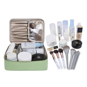 Geanta Organizare Cosmetice 2in1, Portfard Inclus, Impermeabil, pentru Calatorii