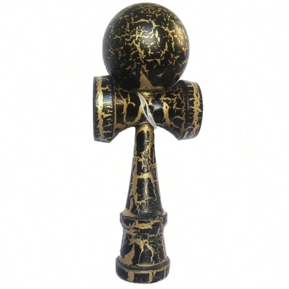 Kendama Original Profesional, Model Multicolor, 18cm, din Lemn, Joc Interactiv, Copii si Adulti