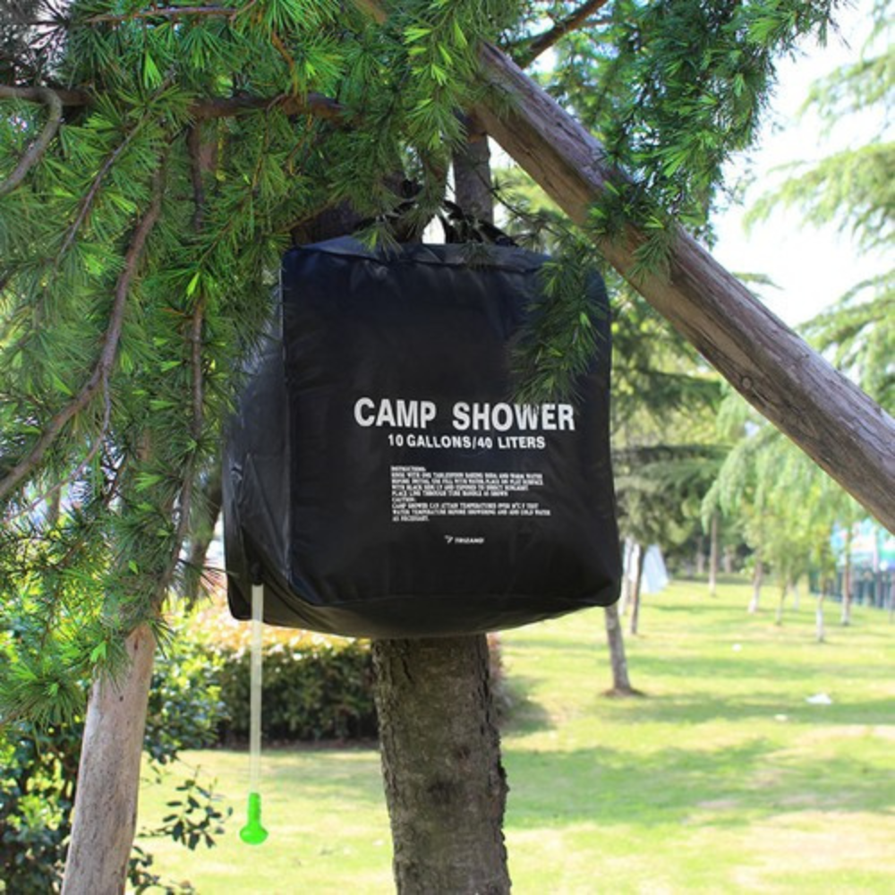 Dus Portabil cu Incalzire Solara, 20L, 40L, pentru Camping, Maner Agatare