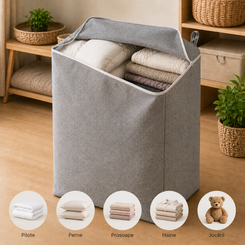 Husa Depozitare 210L, Material Textil, Model Pliabil, Inchidere cu Fermoar, Rezistent