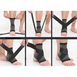 Orteza Glezna, 2 Benzi Ajustabile, Confortabil de Purtat, Prindere Velcro