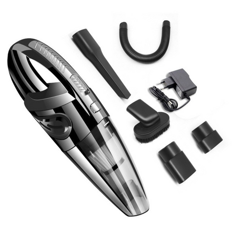 Aspirator Auto Portabil, 120W, Filtru Hepa, 2500mAh, Accesorii Incluse, Negru