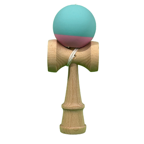 Kendama Original Profesional, Model Multicolor, 18cm, din Lemn, Joc Interactiv, Copii si Adulti