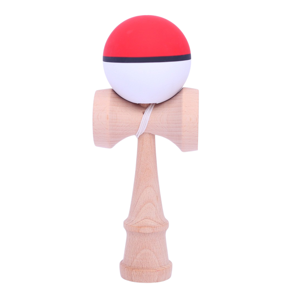 Kendama Original Profesional, Model Multicolor, 18cm, din Lemn, Joc Interactiv, Copii si Adulti