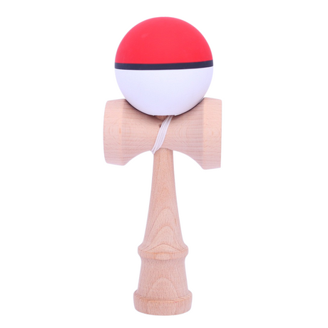 Kendama Original Profesional, Model Multicolor, 18cm, din Lemn, Joc Interactiv, Copii si Adulti