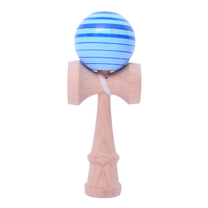 Kendama Original Profesional, Model Multicolor, 18cm, din Lemn, Joc Interactiv, Copii si Adulti