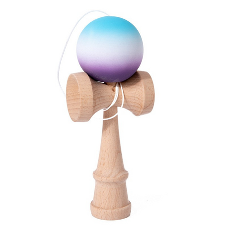 Kendama Original Profesional, Model Gradient, 18cm, din Lemn, Joc Interactiv, Copii si Adulti