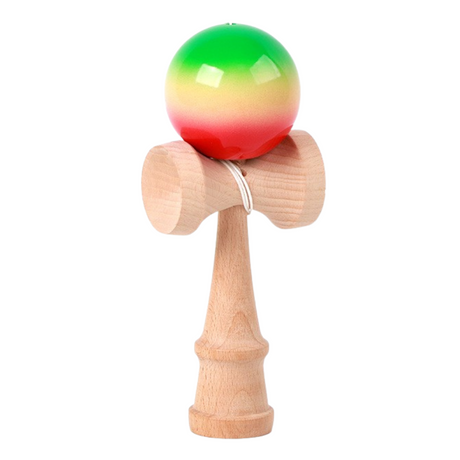 Kendama Original Profesional, Model Gradient, 18cm, din Lemn, Joc Interactiv, Copii si Adulti