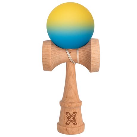 Kendama X Original, 18cm, Bila de Cauciuc, Lemn, Copii si Adulti, Joc Interactiv