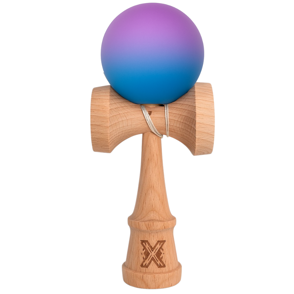 Kendama X Original, 18cm, Bila de Cauciuc, Lemn, Copii si Adulti, Joc Interactiv