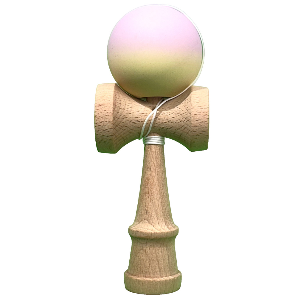Kendama Original Profesional, Model Gradient, 18cm, din Lemn, Joc Interactiv, Copii si Adulti