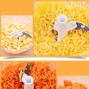Multifunctional Salad Dryer, Manual Model, 3 Stainless Steel Blades, Vegetable Chopping, Composition Mixing, White