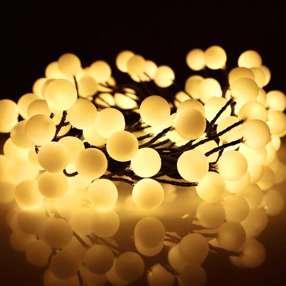 Solar System, Bulb Model, 12m, 8 Light Effects, 100 LEDs, 1200mAh, Cool White