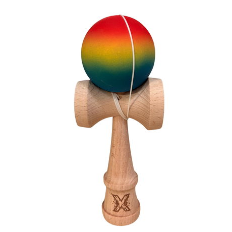 Kendama Original Profesional, Model Gradient, 18cm, din Lemn, Joc Interactiv, Copii si Adulti