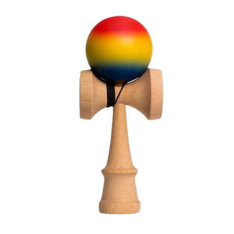 Kendama Original Profesional, Model Gradient, 18cm, din Lemn, Joc Interactiv, Copii si Adulti
