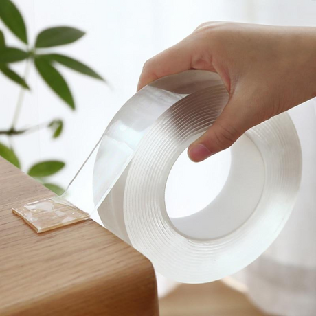 Double Sided Adhesive Tape, 3m-20m, Reusable after Washing, Traceless, Strong, Transparent