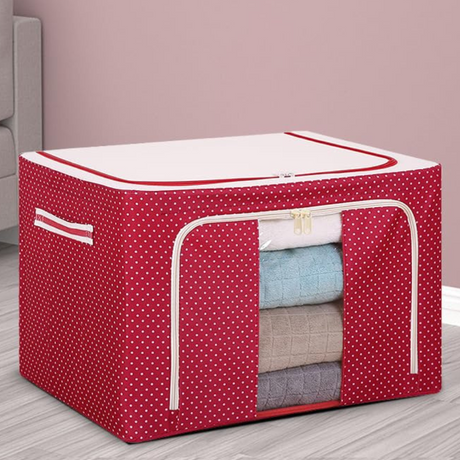 Cutie de Depozitare, Model Buline, Pliabil, Capacitate 24L-100L, Material Textil, cu Fermoar
