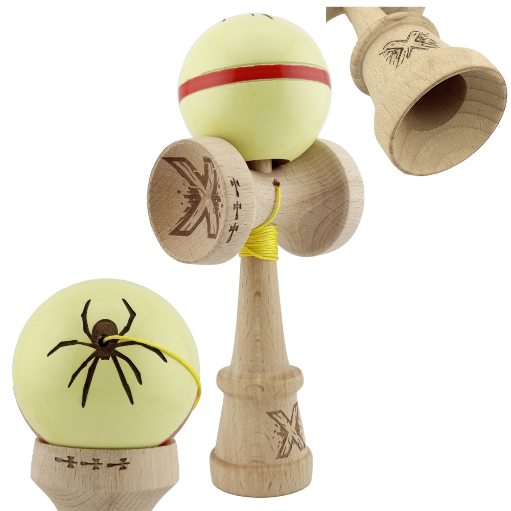 Kendama X Silken Original, Big Cups V3, Gaura in Baza, Super Sticky, Ata 55cm, Rulment Metalic