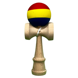 Kendama Original Profesional, Model Multicolor, 18cm, din Lemn, Joc Interactiv, Copii si Adulti