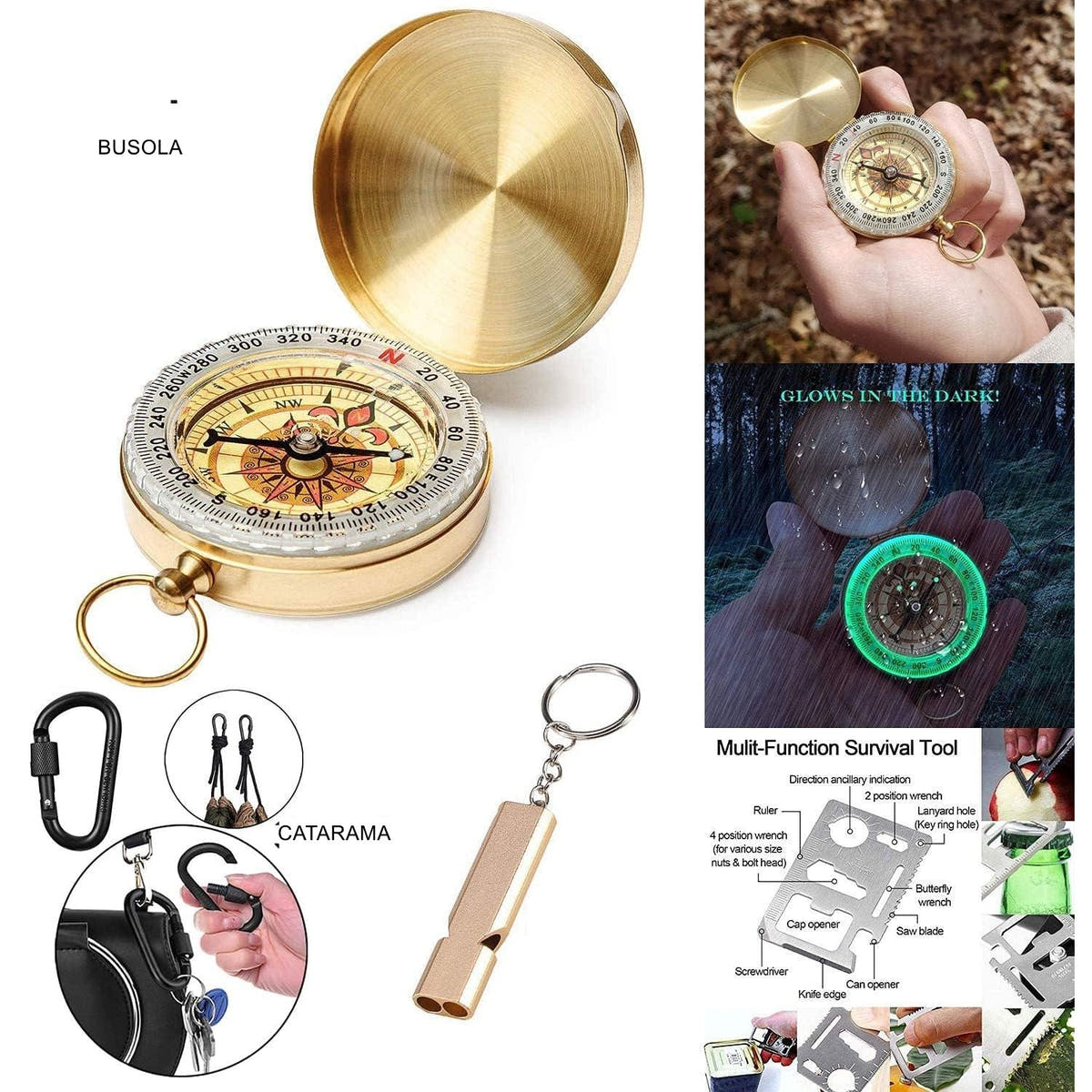 Kit Supravietuire cu Ghiozdan, 40 Piese, Echipament Prim-Ajutor, Multifunctional