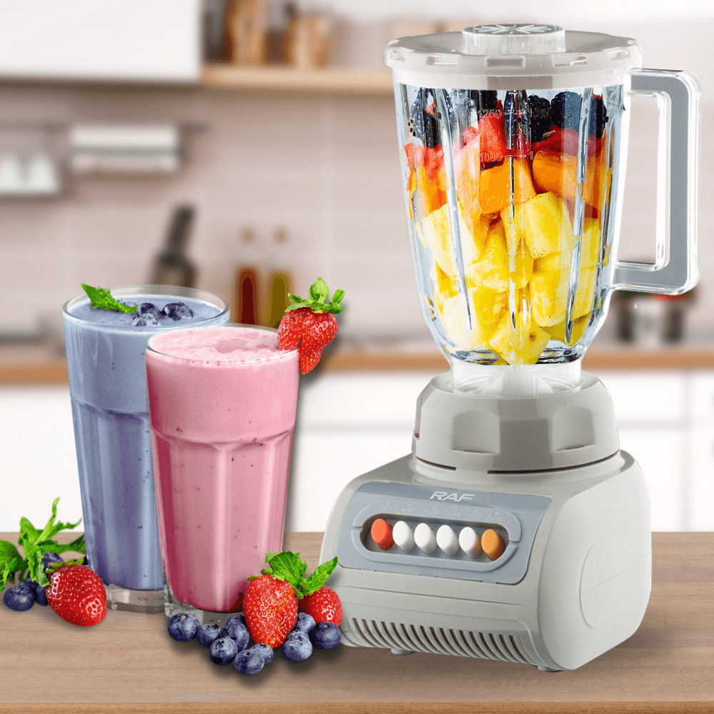 Blender 2in1, Capacitate 1.5 Litri, 200W, 4 Trepte Viteza, Rasnita Inclusa, 18000 Rpm, Functie Zdobire Gheata, Gri