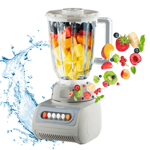 Blender 2in1, Capacitate 1.5 Litri, 200W, 4 Trepte Viteza, Rasnita Inclusa, 18000 Rpm, Functie Zdobire Gheata, Gri