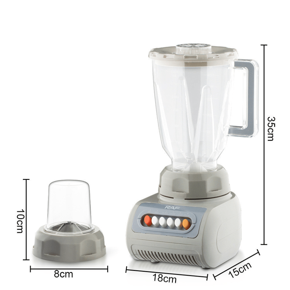 Blender 2in1, Capacitate 1.5 Litri, 200W, 4 Trepte Viteza, Rasnita Inclusa, 18000 Rpm, Functie Zdobire Gheata, Gri