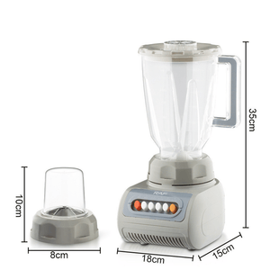 Blender 2in1, Capacitate 1.5 Litri, 200W, 4 Trepte Viteza, Rasnita Inclusa, 18000 Rpm, Functie Zdobire Gheata, Gri